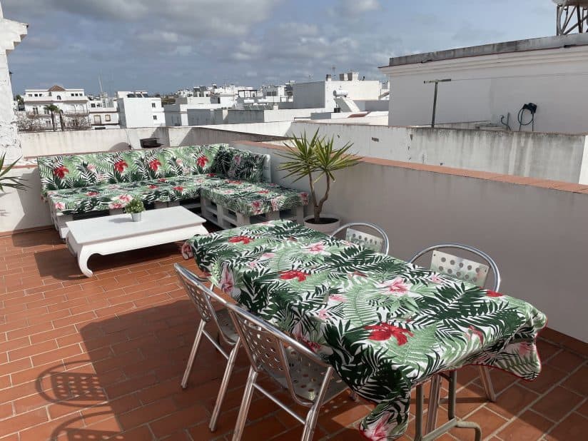 Casa Diego private Dachterrasse mit Blick über die Dächer von Conil - Casa Diego