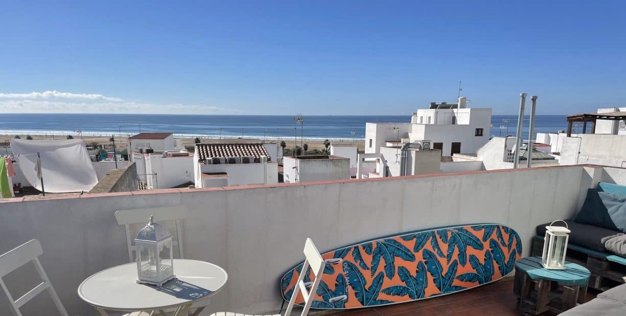 Sagasta, view from the private roof terrace to the sea - Sagasta