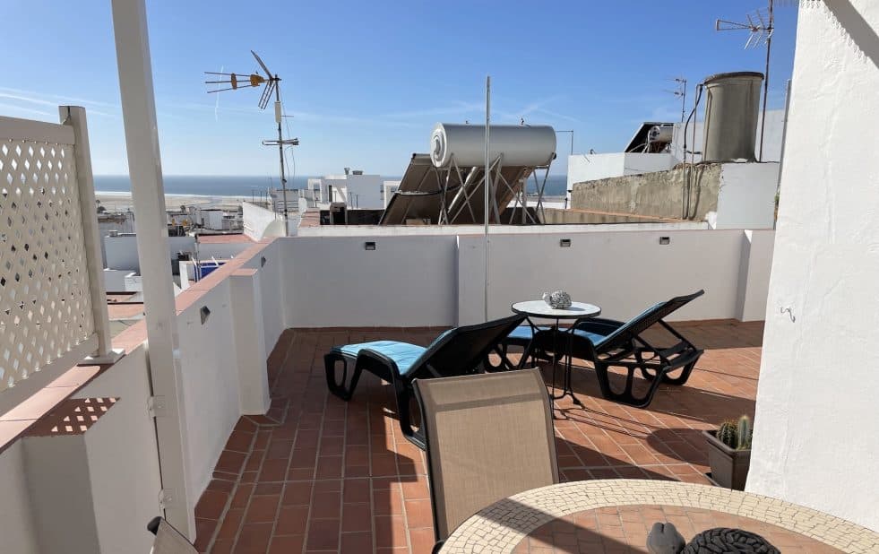 Casa Granado, view over the private roof terrace to the sea - Casa Granado